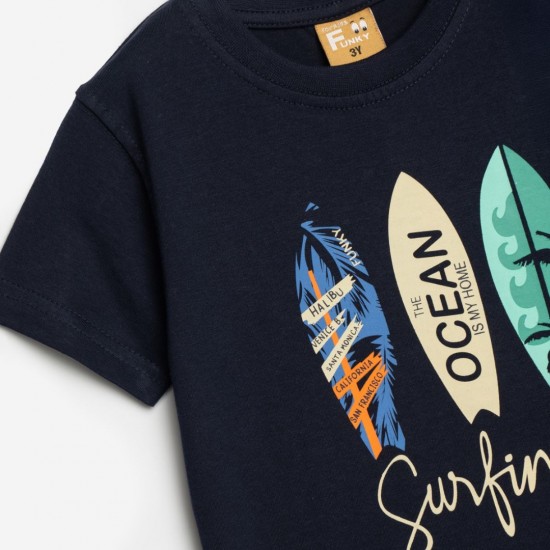 FUNKY Μπλουζάκι Κοντομάνικο 125-305116 Μπλε