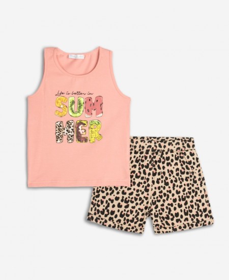 FUNKY Σετ Αμάνικο και Σορτς 125-524118 Animal Print