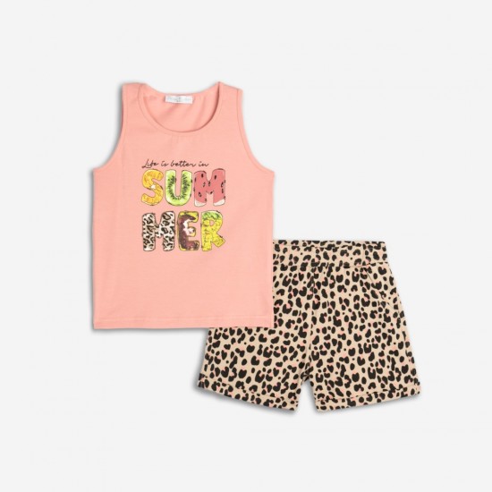 FUNKY Σετ Αμάνικο και Σορτς 125-524118 Animal Print