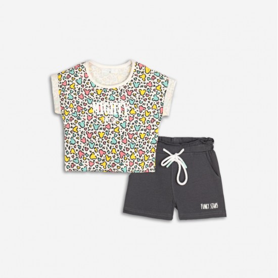 FUNKY Σετ Μπλούζα και Σορτς 125-724122 Animal Print