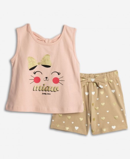 FUNKY Σετ Αμάνικο και Σορτς 125-724113 Ροζ