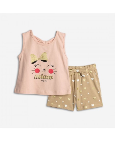 FUNKY Σετ Αμάνικο και Σορτς 125-724113 Ροζ
