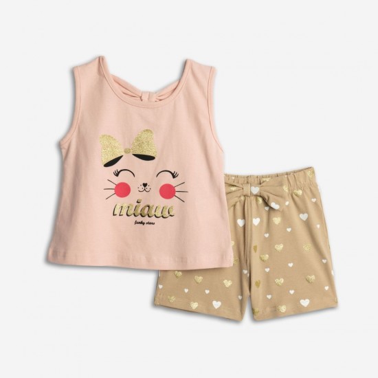 FUNKY Σετ Αμάνικο και Σορτς 125-724113 Ροζ