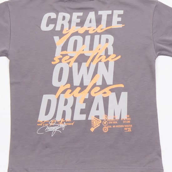 TRAX Σετ Μπλούζα, Βερμούδα και Παντελόνι 47310 Γκρι