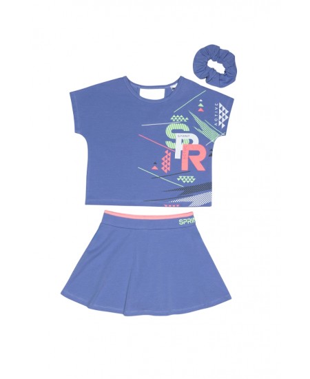 SPRINT Σετ Μπλούζα, Σορτσόφουστα και Scrunch 251-4020 Μωβ