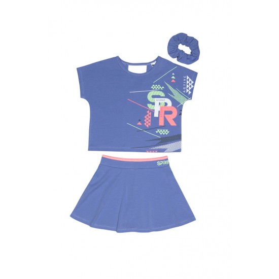 SPRINT Σετ Μπλούζα, Σορτσόφουστα και Scrunch 251-4020 Μωβ