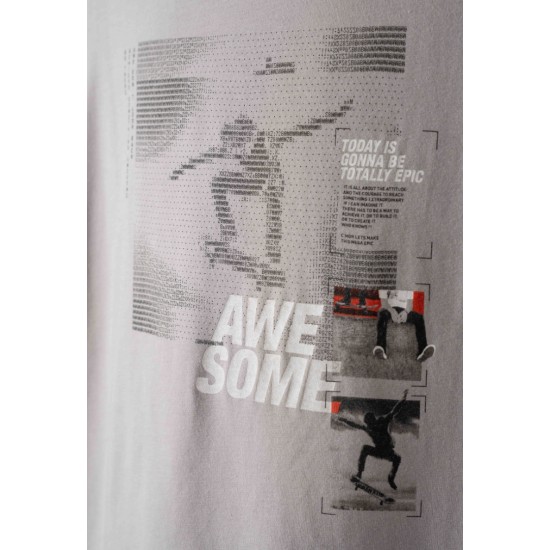 HASHTAG Σετ Μπλούζα και Βερμούδα Τζιν 254727 Γκρι