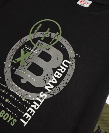 FUNKY Σετ Μπλούζα και Βερμούδα 125-101203 Μαύρο