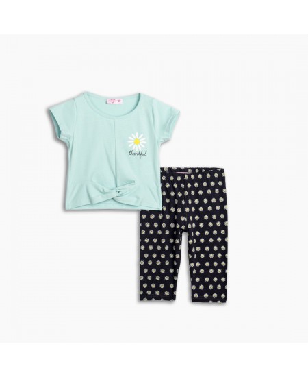 FUNKY Σετ Μπλούζα και Κολάν Κάπρι 125-739107 Φυστικί