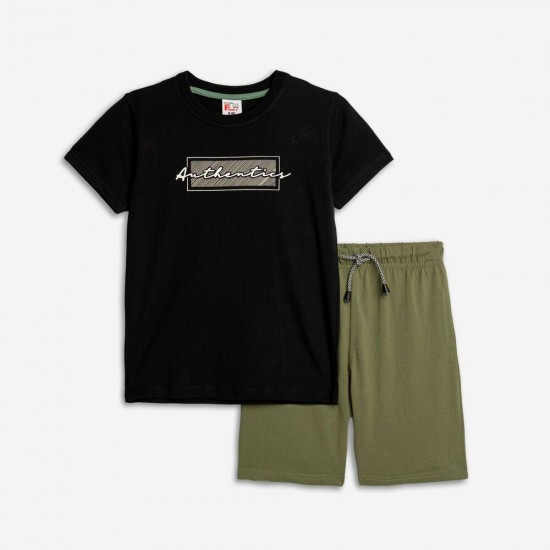 FUNKY Σετ Μπλούζα και Βερμούδα 125-101128 Μαύρο