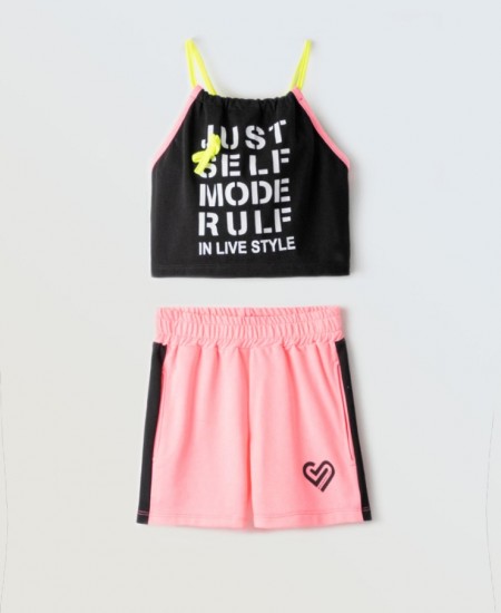 EBITA Σετ Τοπ και Σορτς 254073 Φουξ