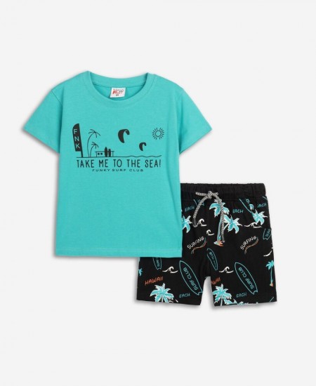 FUNKY Σετ Μπλούζα και Βερμούδα 125-301103 Μπλε