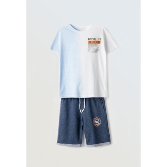 HASHTAG Σετ Μπλούζα και Βερμούδα 254744 Λευκό