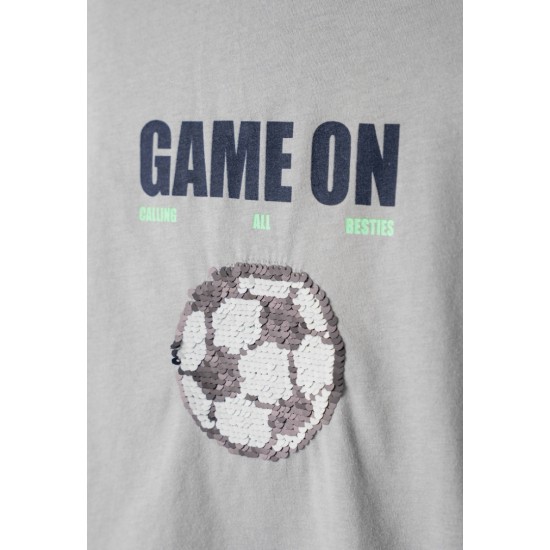 HASHTAG Σετ Μπλούζα και Βερμούδα 254824 Γκρι