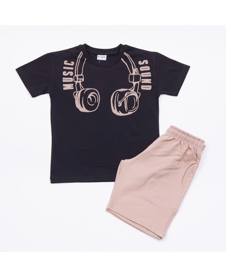 TRAX Σετ Μπλούζα και Βερμούδα 47326 Μαύρο