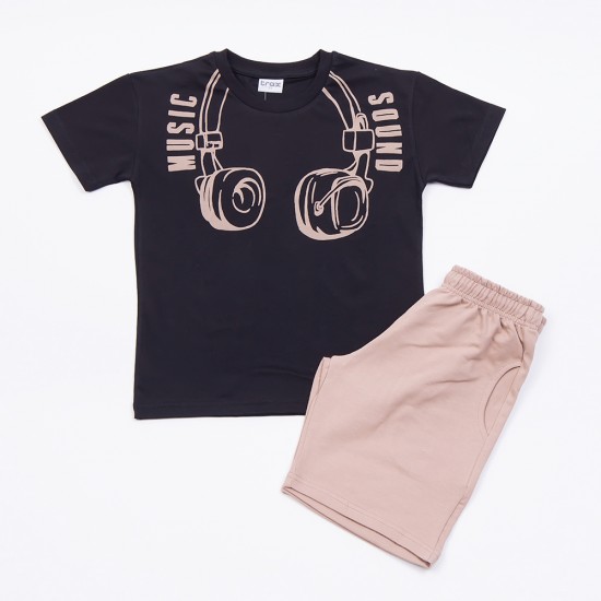 TRAX Σετ Μπλούζα και Βερμούδα 47326 Μαύρο