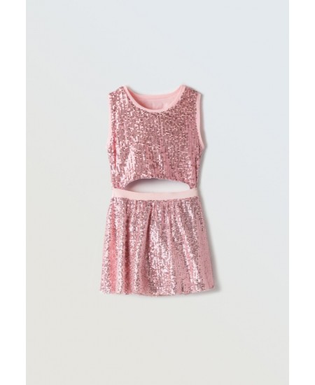 ΕΒΙΤΑ Σετ Τοπ και Φούστα 254224 Ροζ