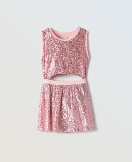 ΕΒΙΤΑ Σετ Τοπ και Φούστα 254224 Ροζ