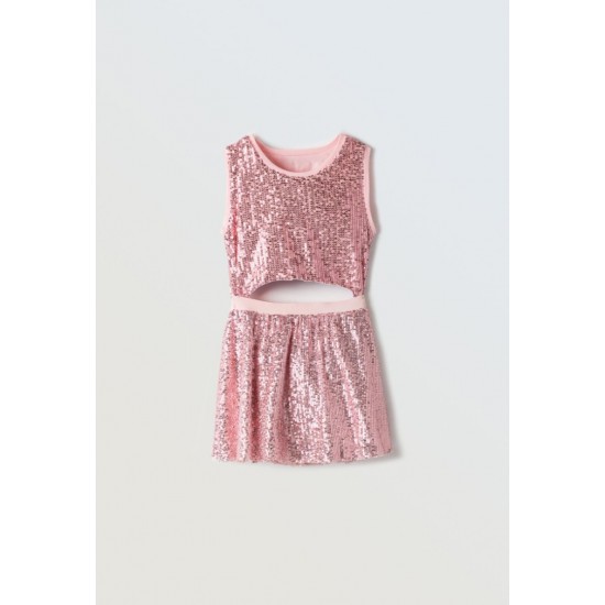 ΕΒΙΤΑ Σετ Τοπ και Φούστα 254224 Ροζ
