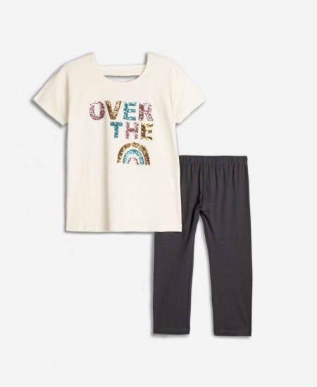 FUNKY Σετ Μπλούζα και Κολάν 125-519105 Λευκό