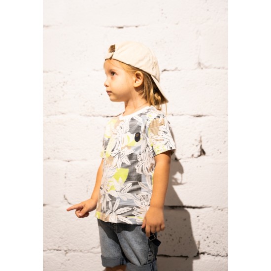 HASHTAG Σετ Μπλούζα και Βερμούδα Τζιν 254809 Λευκό