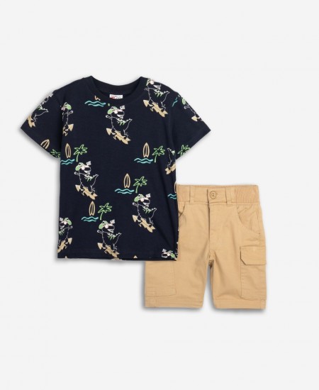 FUNKY Σετ Μπλούζα και Βερμούδα 125-393114 Μπλε