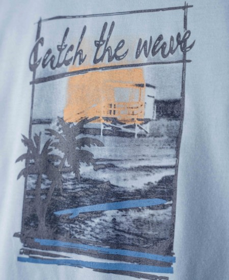 HASHTAG Σετ Μπλούζα και Βερμούδα Τζιν 254841 Γαλάζιο