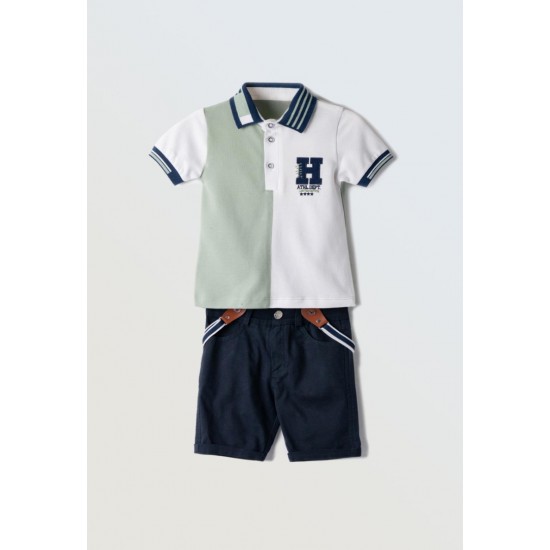 HASHTAG Σετ Μπλούζα και Βερμούδα 254807 Φυστικί