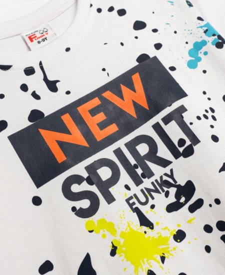 FUNKY Σετ Μπλούζα και Βερμούδα Τζιν 125-102105 Λευκό