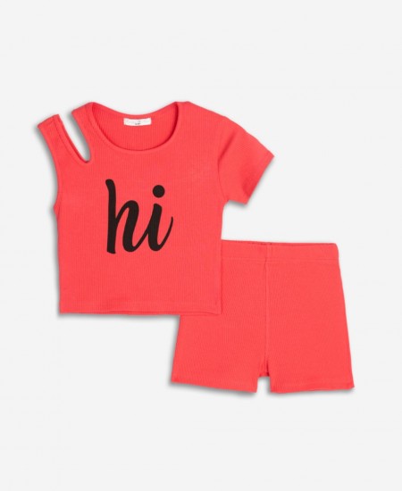 FUNKY Σετ Τοπ και Σορτς 125-524117 Κοραλί