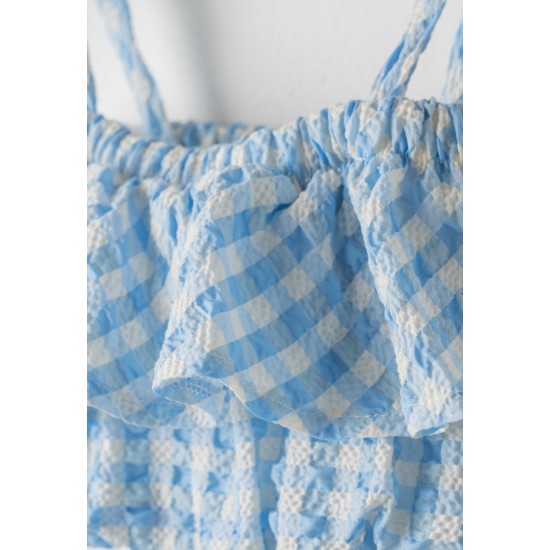 EBITA Σετ Τοπ, Φούστα, Τσάντα και Στέκα 254207 Γαλάζιο 