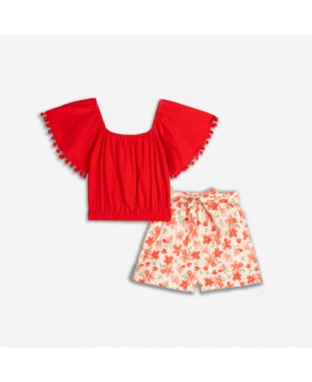 FUNKY Σετ Μπλούζα και Σορτς 125-525105 Κόκκινο