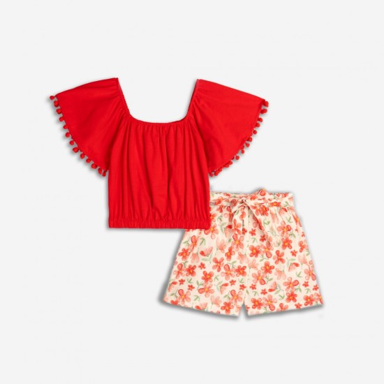 FUNKY Σετ Μπλούζα και Σορτς 125-525105 Κόκκινο