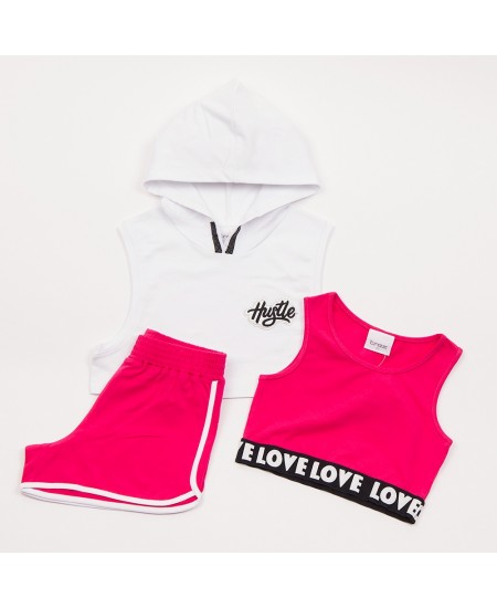 TRAX Σετ Τοπ, Μπουστάκι και Σορτς 47184 Φουξ