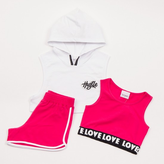 TRAX Σετ Τοπ, Μπουστάκι και Σορτς 47184 Φουξ