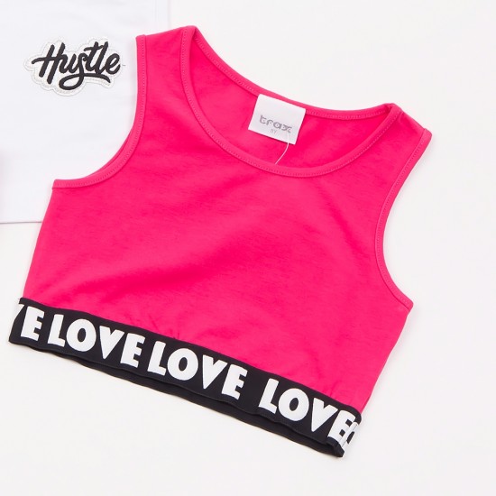 TRAX Σετ Τοπ, Μπουστάκι και Σορτς 47184 Φουξ