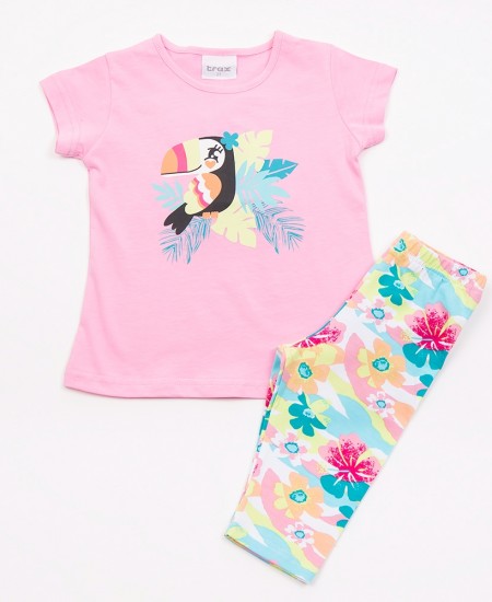 TRAX Σετ Μπλούζα και Κολάν 47221 Φουξ