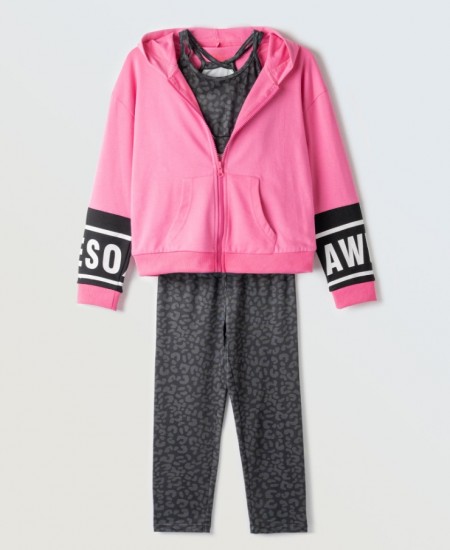 EBITA Σετ Ζακέτα, Μπουστάκι και Κολάν 254088 Φουξ