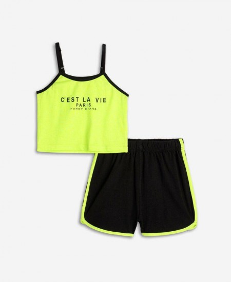 FUNKY Σετ Τοπ και Σορτς 125-524110 Κίτρινο