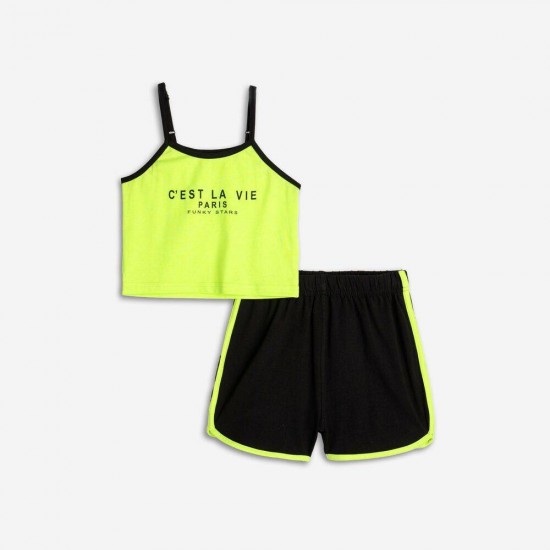 FUNKY Σετ Τοπ και Σορτς 125-524110 Κίτρινο