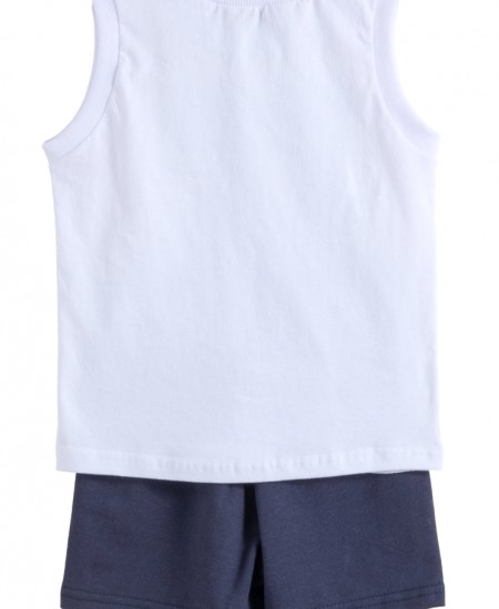 FRENZY Σετ Αμάνικο και Σορτς 72515517 Λευκό