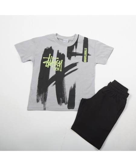 TRAX Σετ Μπλούζα και Βερμούδα 47331 Ανθρακί