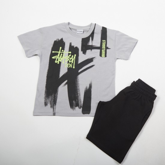 TRAX Σετ Μπλούζα και Βερμούδα 47331 Ανθρακί