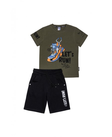 SPRINT Σετ Μπλούζα και Βερμούδα 251-3026 Χακί