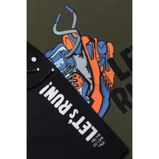 SPRINT Σετ Μπλούζα και Βερμούδα 251-3026 Χακί