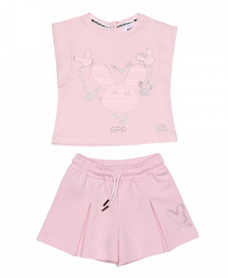 SPRINT Μπλούζα και Σορτς 251-2010  Ροζ