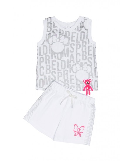 SPRINT Αμάνικο και Σορτς 251-2013 Λευκό