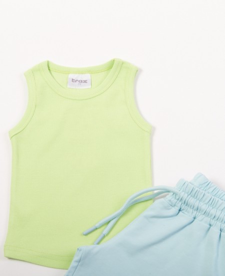 TRAX Σετ Αμάνικο και Σορτς 47147 Lime