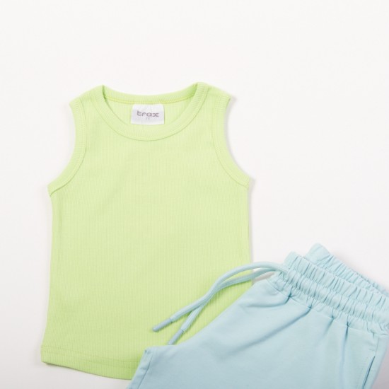 TRAX Σετ Αμάνικο και Σορτς 47147 Lime