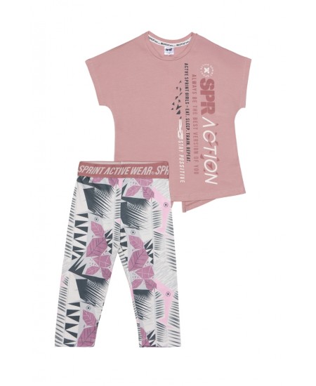 SPRINT Σετ Μπλούζα και Κολάν 251-4025 Ροζ